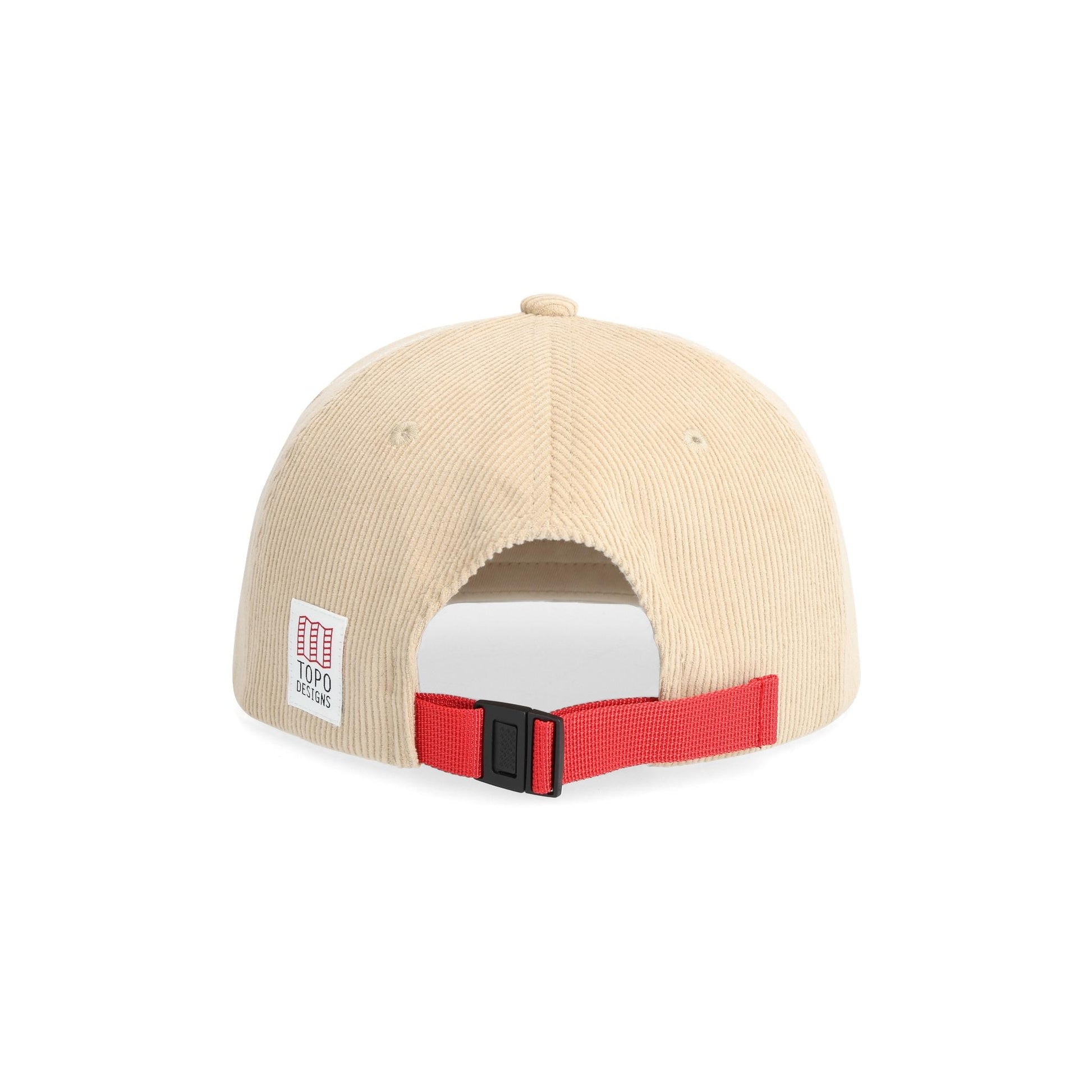 Back View of Topo Designs Corduroy Trucker Hat - Peak Shadow in "Tan"