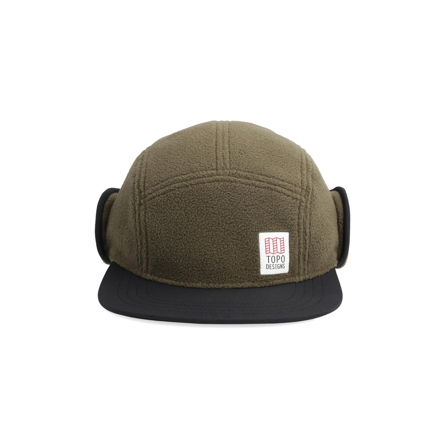 Front View of Topo Designs Fleece Cap in "Beetle"