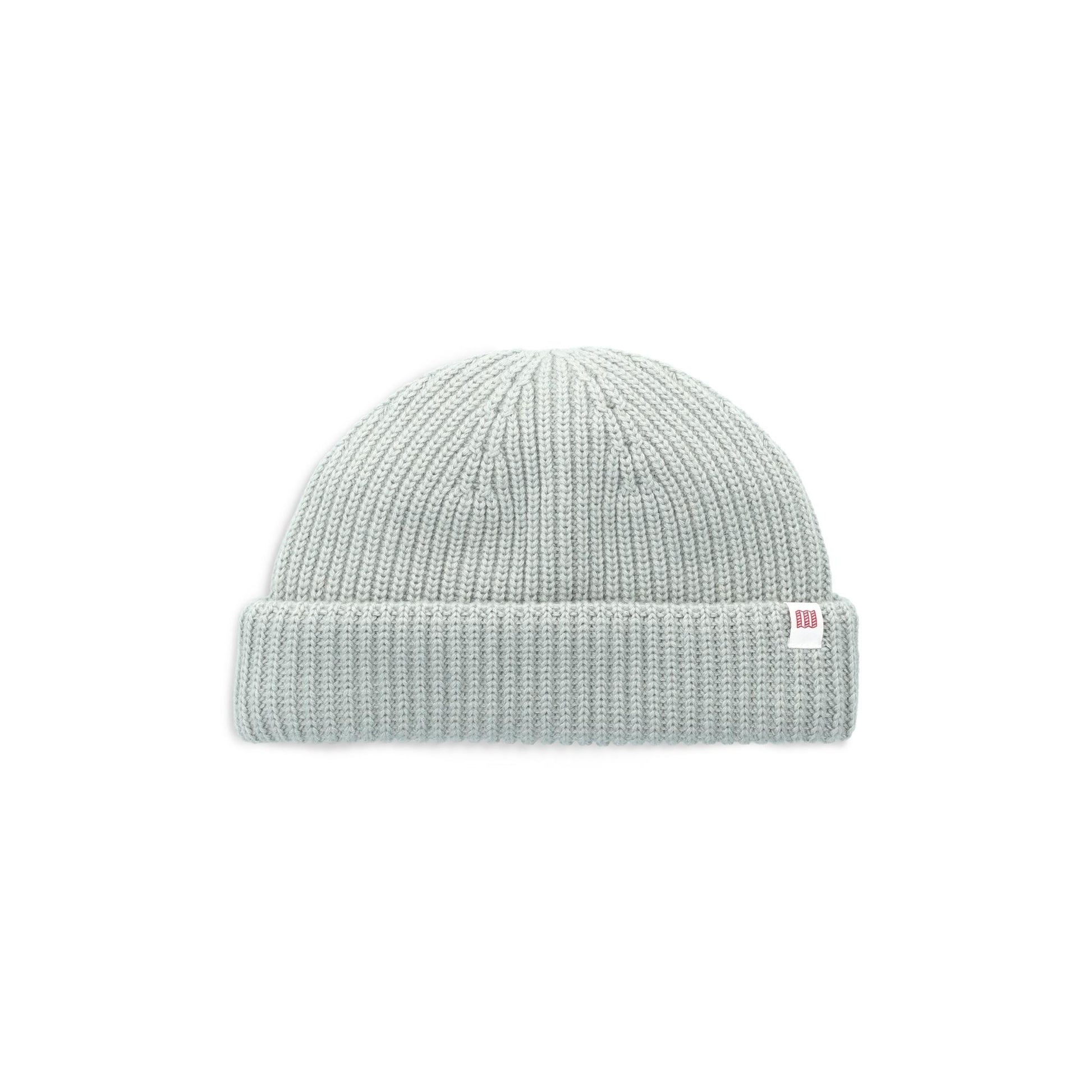 Front View of Topo Designs Global Beanie in "Dried Sage"