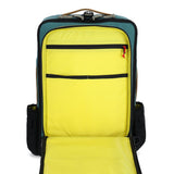 Detail shot of Topo Designs Global Travel Bag 30L in "Caribbean / Dark Khaki"