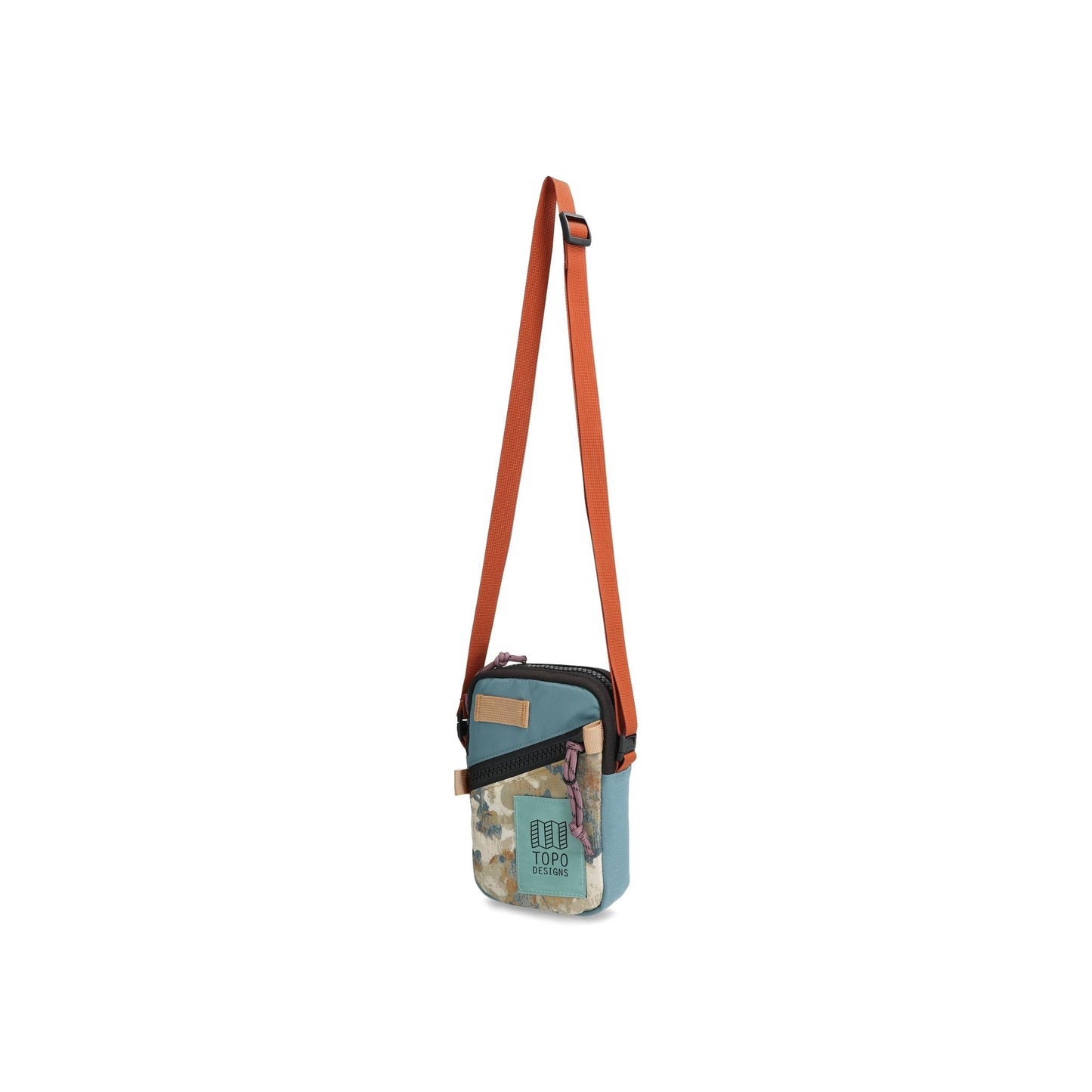 Front View of Topo Designs Mini Shoulder Bag in "Sea Pine / Blur Camo"