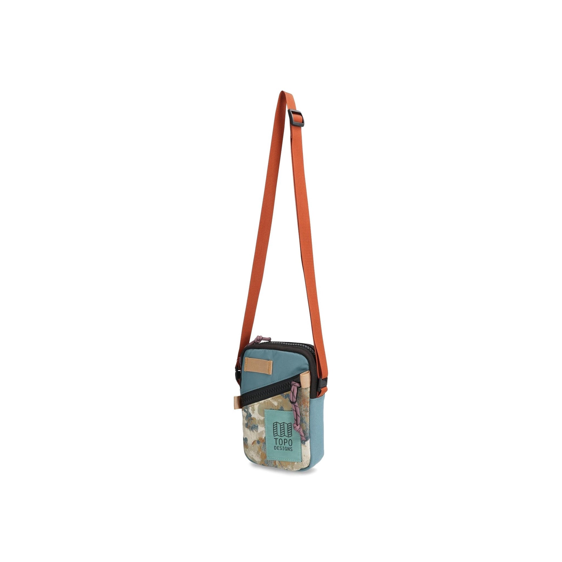 Front View of Topo Designs Mini Shoulder Bag in "Sea Pine / Blur Camo"