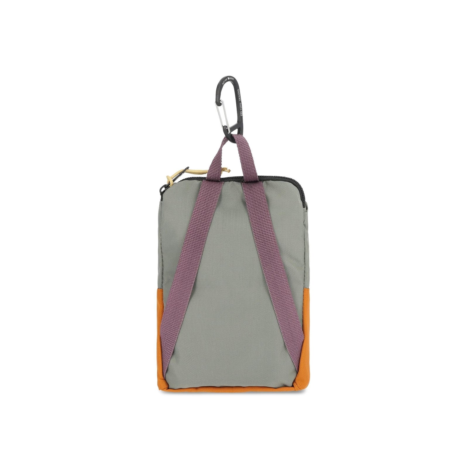 Back View of Topo Designs Rover Pack Micro in "Beetle / Spice"
