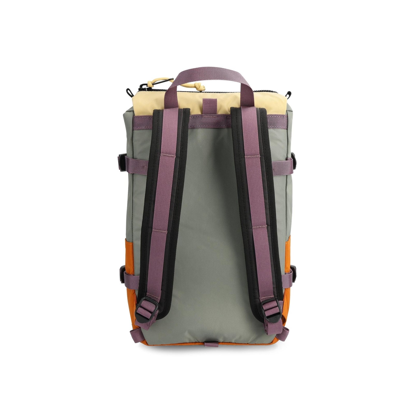Back View of Topo Designs Rover Pack Mini in "Beetle / Spice"