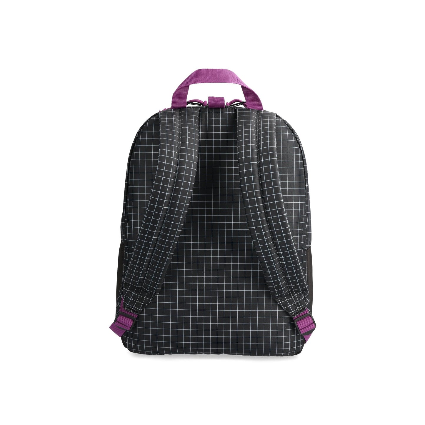 Back View of Topo Designs Dash Pack in "Black / White Grid Print"