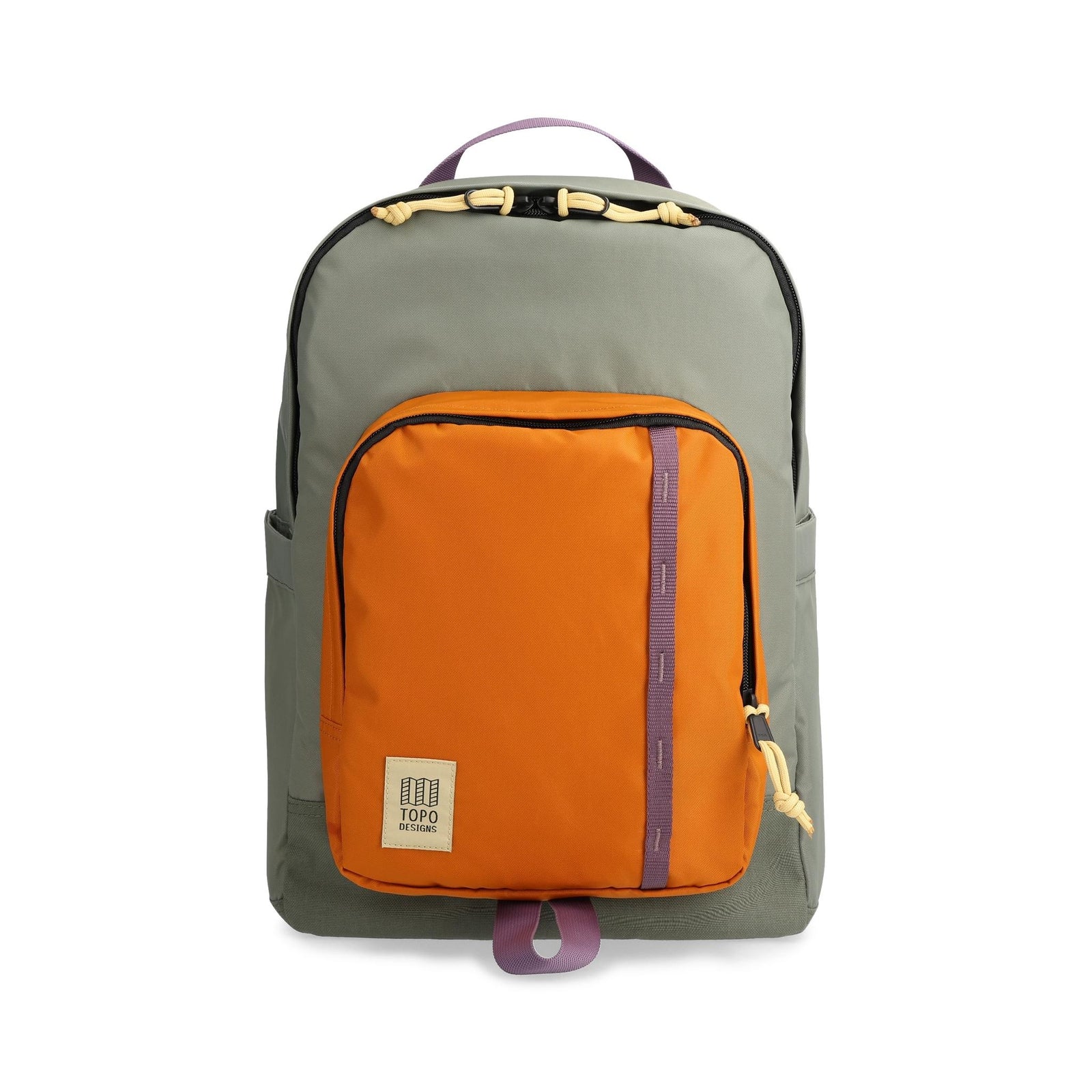 Front View of Topo Designs Session Pack in "Beetle / Spice"