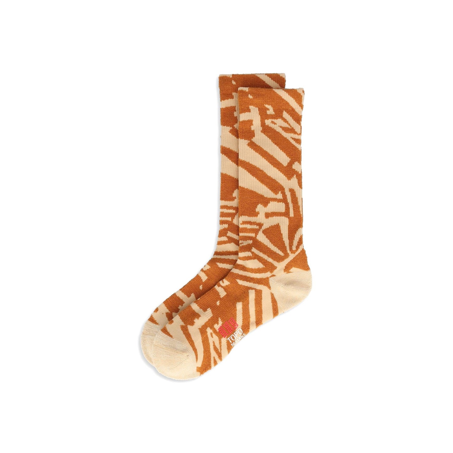 Front View of Topo Designs Town Sock in "Zion Spice"