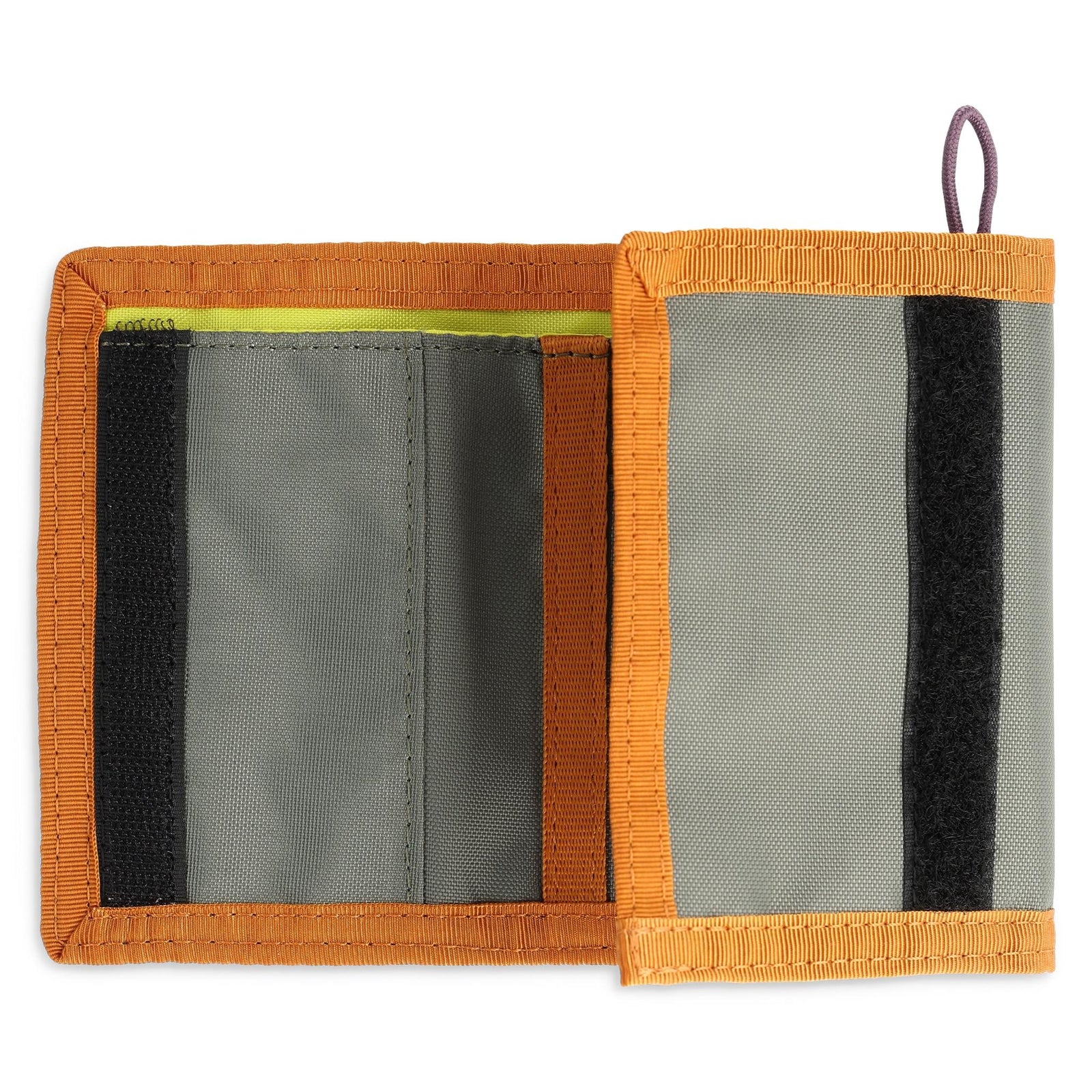 Detail shot of Topo Designs Tri-Fold Wallet in "Beetle"