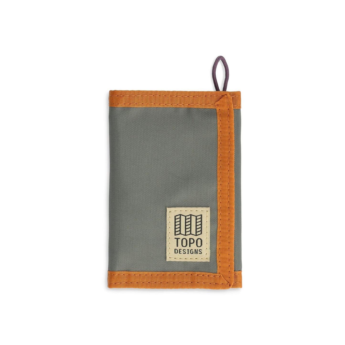 Front View of Topo Designs Tri-Fold Wallet in "Beetle"