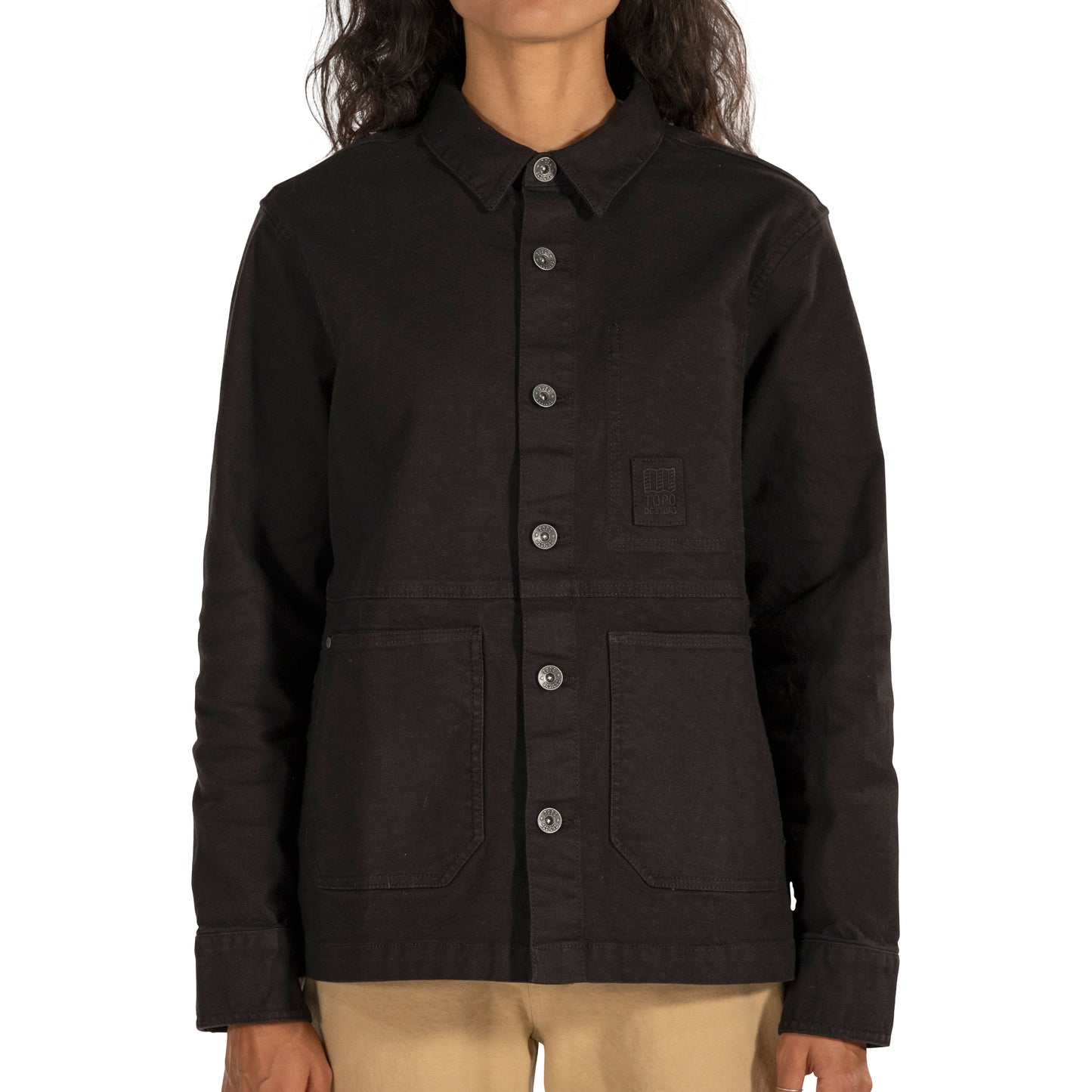 General Detail shot of Topo Designs Dirt Utility Jacket - Women's  in "Black"