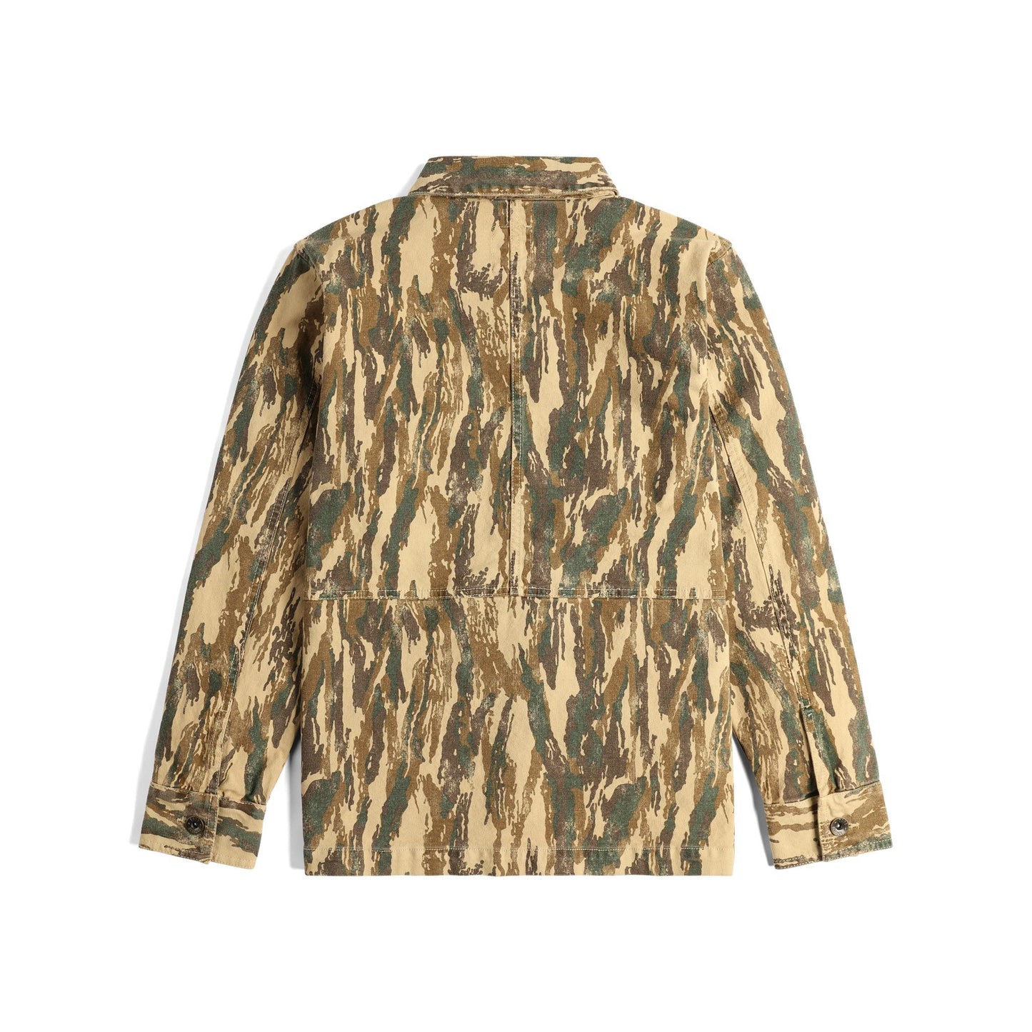 Back View of Topo Designs Dirt Utility Jacket - Women's  in "Dirt Camo Print"