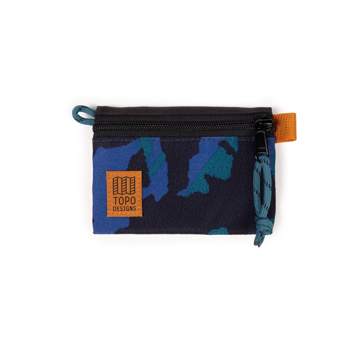 Front View of Topo Designs Accessory Bag Micro in "Black / Tectonic"