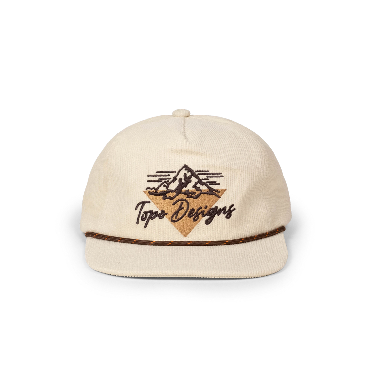 Topo Designs Corduroy Trucker Hat - Pine Ridge in "Bone White"