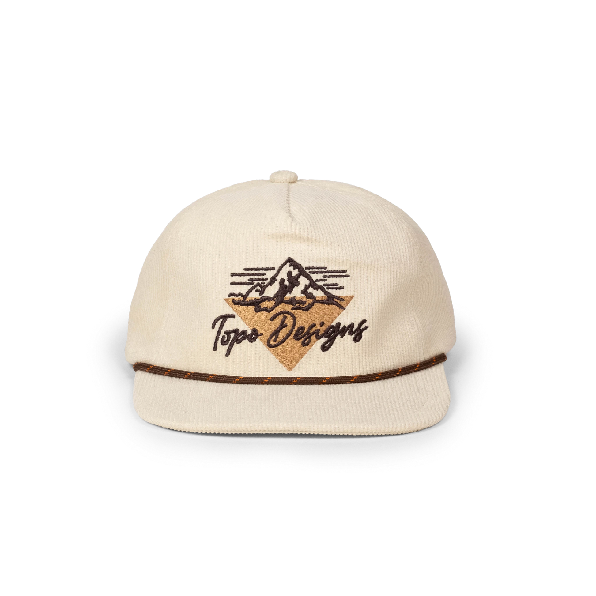 Topo Designs Corduroy Trucker Hat - Pine Ridge in "Bone White"