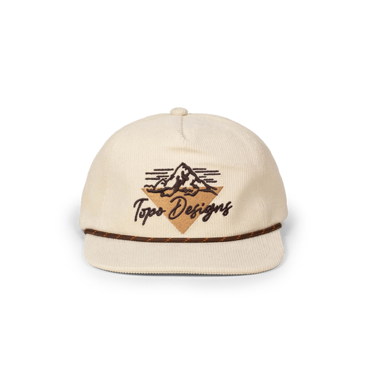 Topo Designs Corduroy Trucker Hat - Pine Ridge in "Bone White"