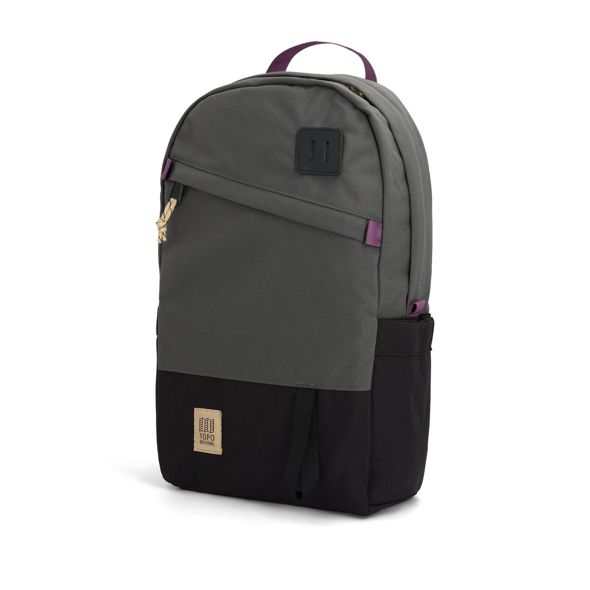 Front View of Topo Designs Daypack Classic in "Asphalt / Black"