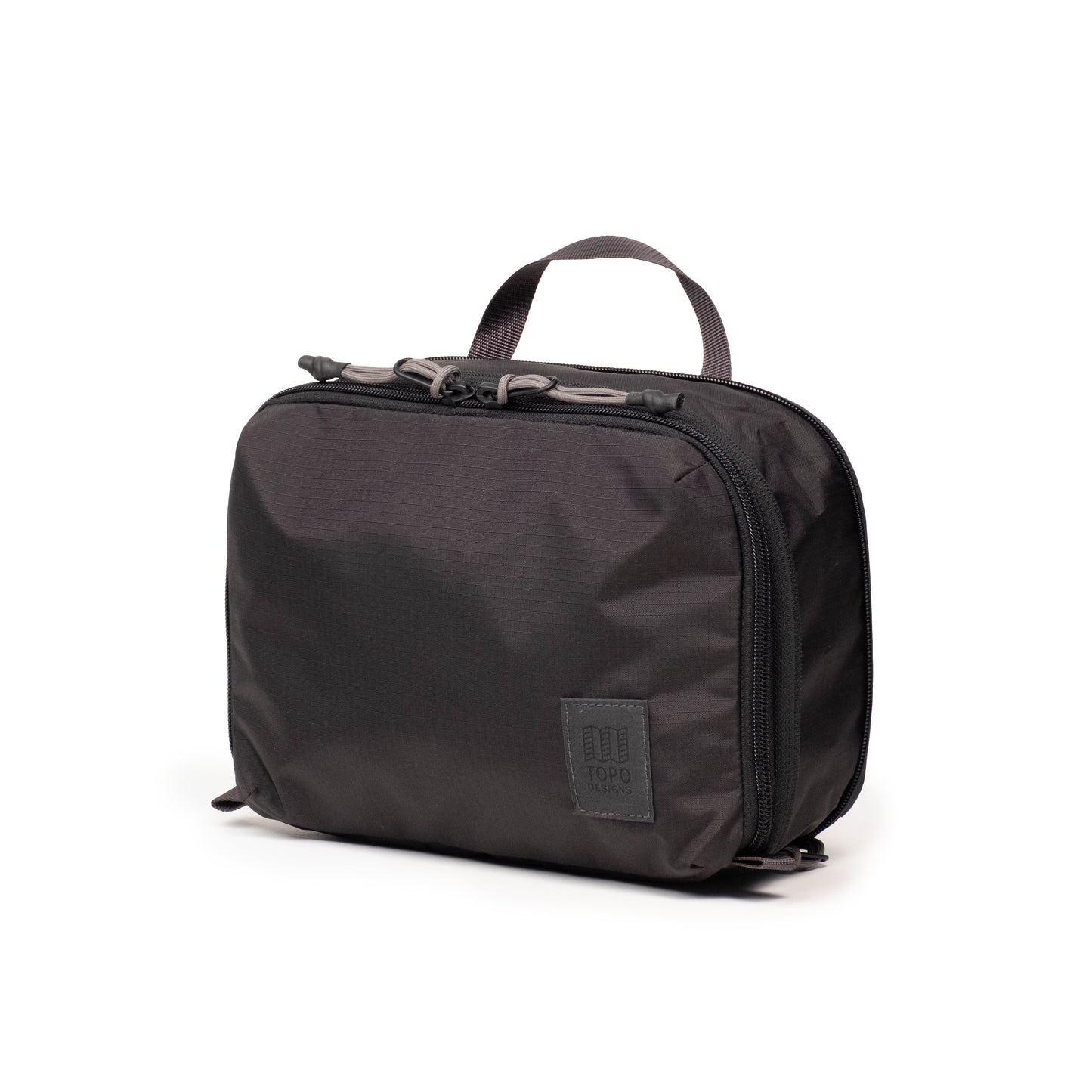 Front View of Topo Designs Global Compression Pack Bag 5L in "Black / Black"
