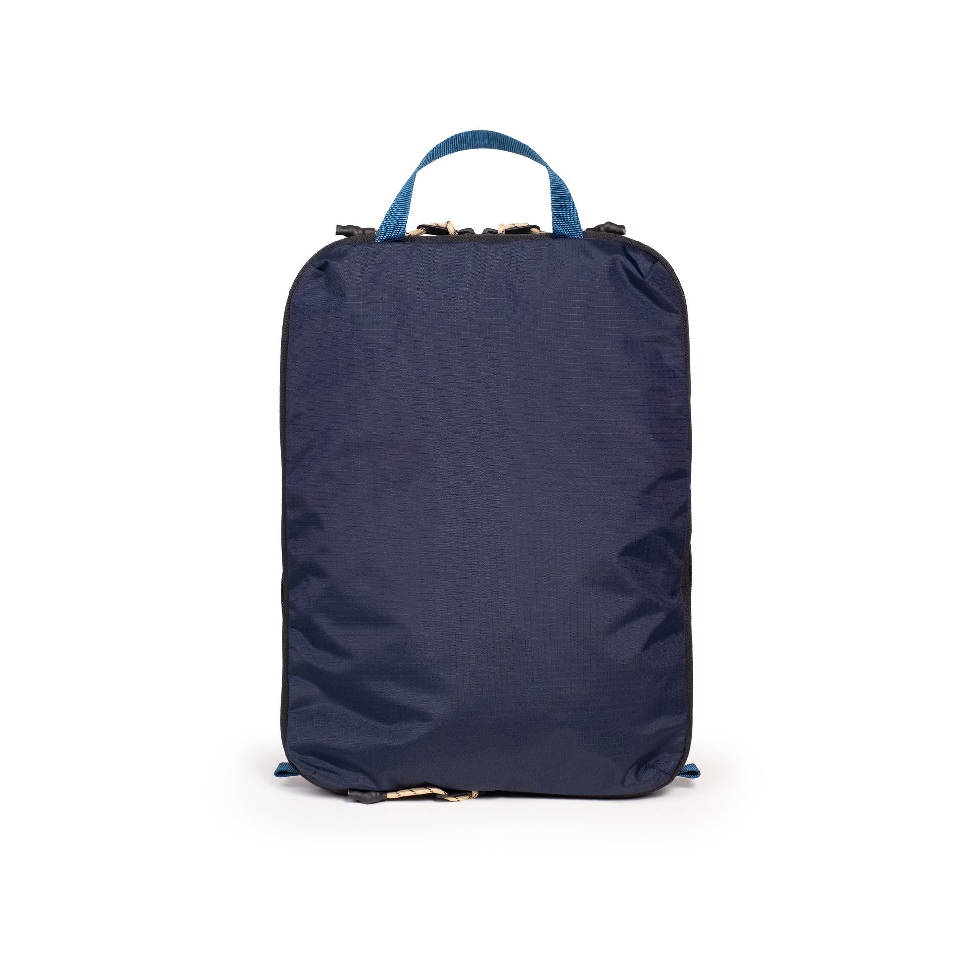 Back View of Topo Designs Global Compression Pack Bag 10L in "Navy / Sahara"