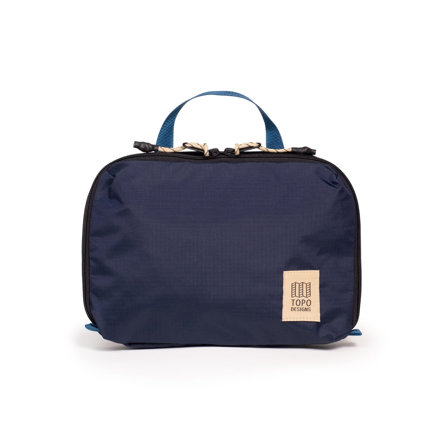 Front View of Topo Designs Global Compression Pack Bag 5L in "Navy / Sahara"
