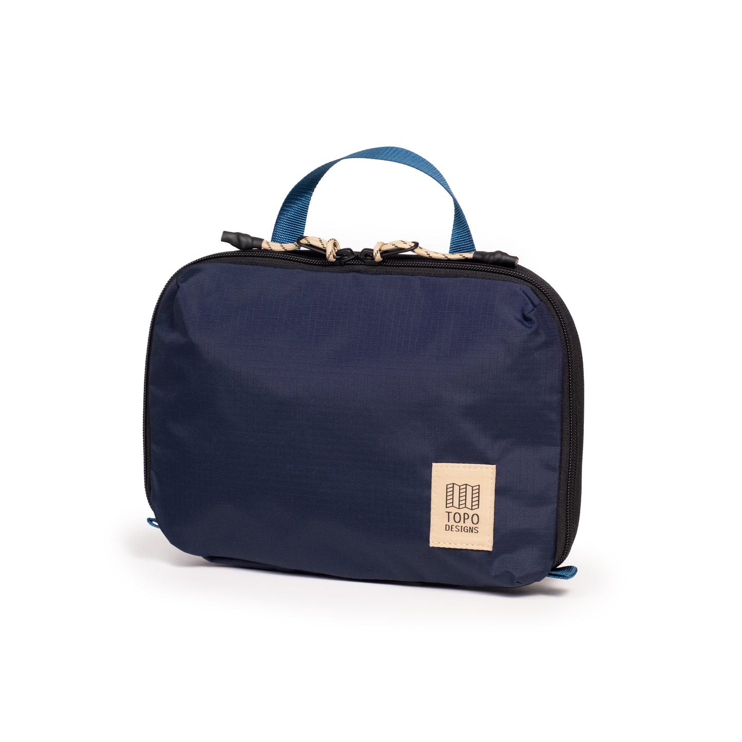 Front View of Topo Designs Global Compression Pack Bag 5L in "Navy / Sahara"