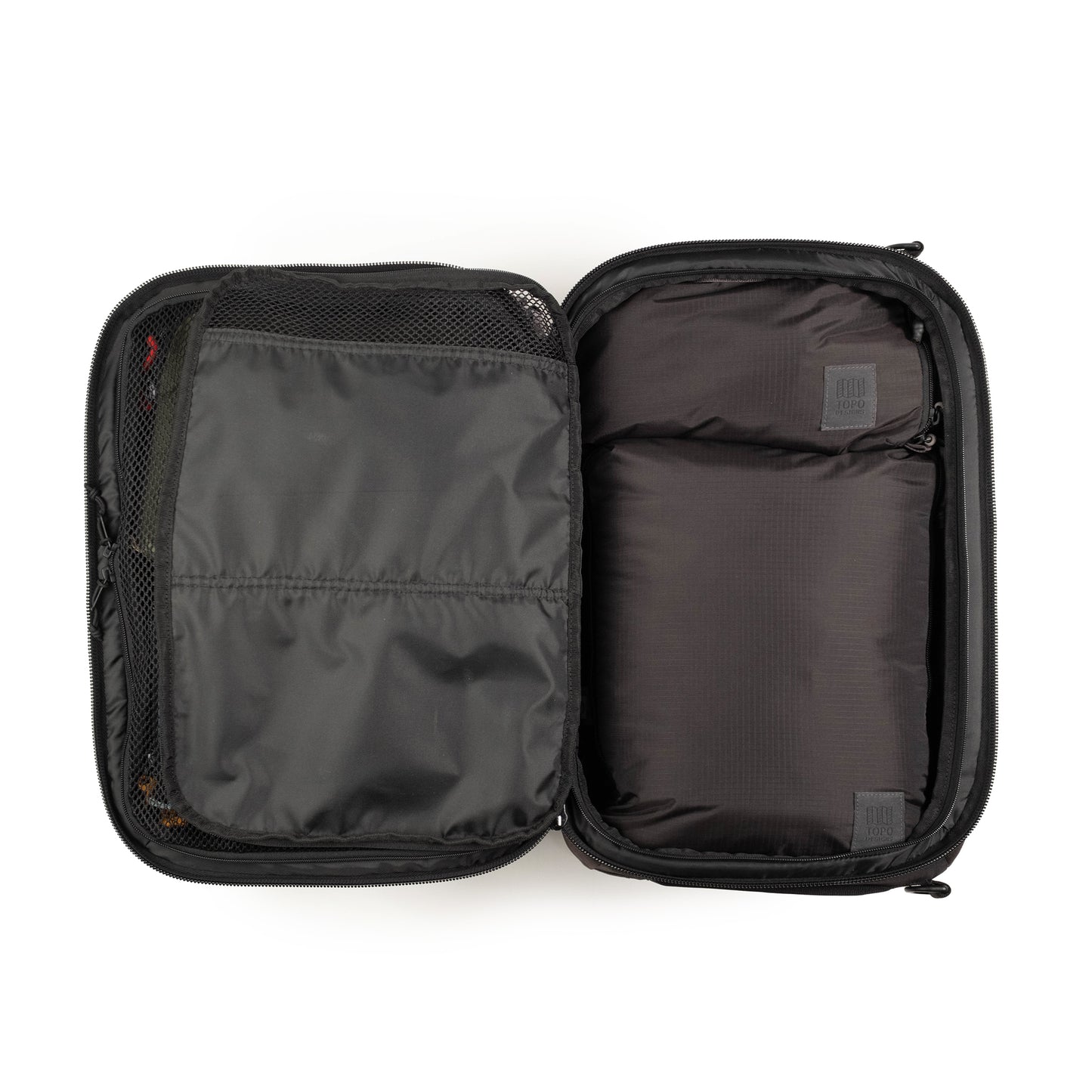 Interior view of main compartment of Global Travel Duffel in "Black".