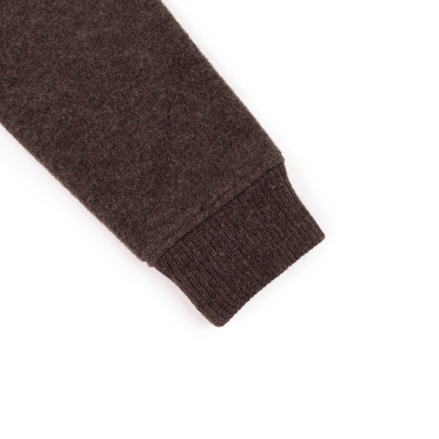 General Detail shot of Topo Designs Global Wool Sweater - Women's in "Chocolate"