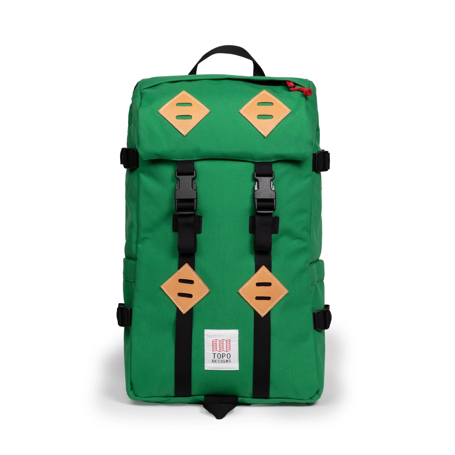 Front view of Topo Designs Klettersack Classic vintage-inspired rucksack backpack in "Alpine Meadow".
