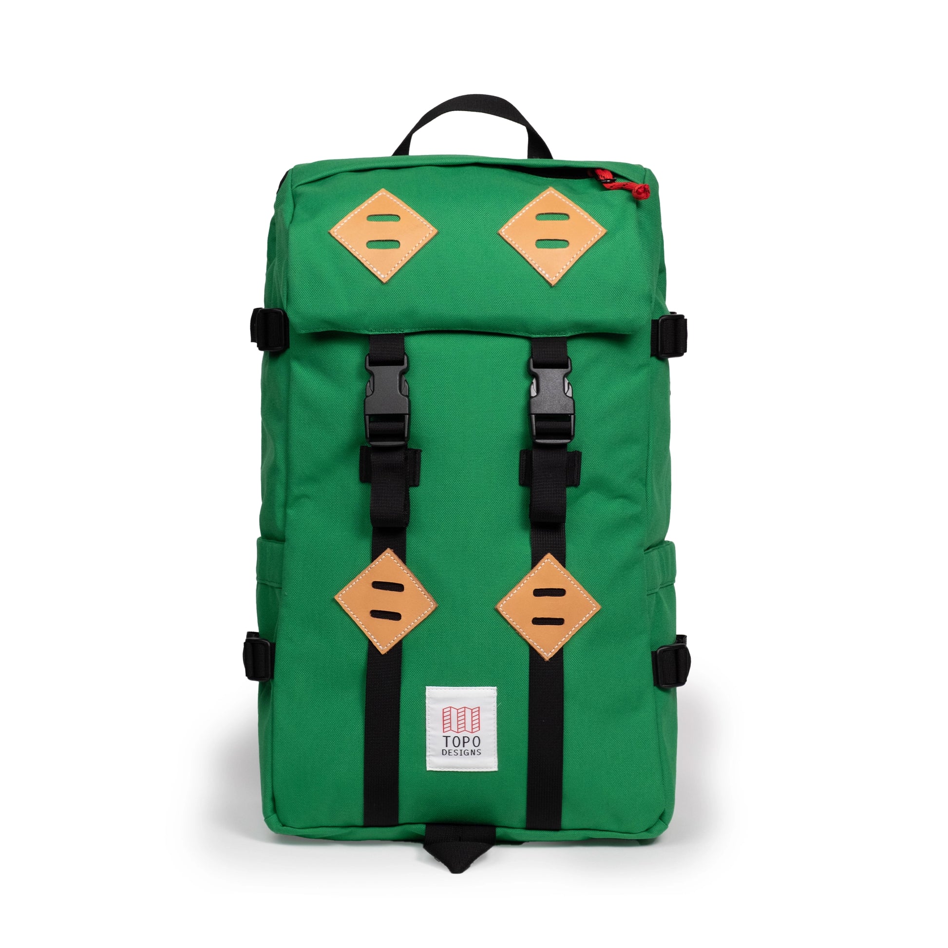 Front view of Topo Designs Klettersack Classic vintage-inspired rucksack backpack in "Alpine Meadow".