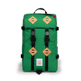 Front view of Topo Designs Klettersack Classic vintage-inspired rucksack backpack in "Alpine Meadow".