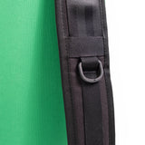 General detail image of  strap hooks on the straps on the back of the Topo Designs Klettersack Classic vintage-inspired rucksack backpack in "Alpine Meadow".
