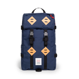 Front view of Topo Designs Klettersack Classic vintage-inspired rucksack backpack in "Midnight".