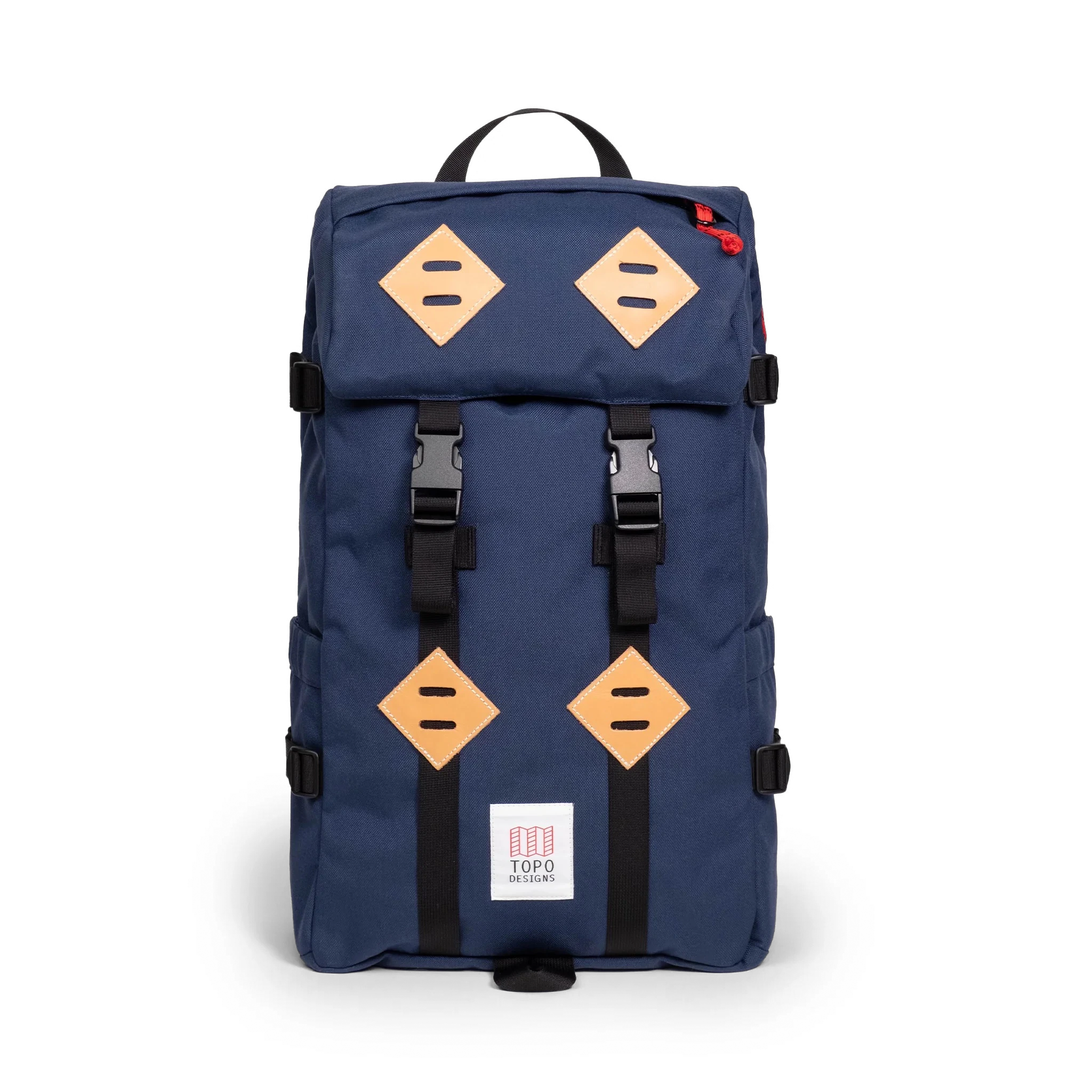 Front view of Topo Designs Klettersack Classic vintage-inspired rucksack backpack in "Midnight".