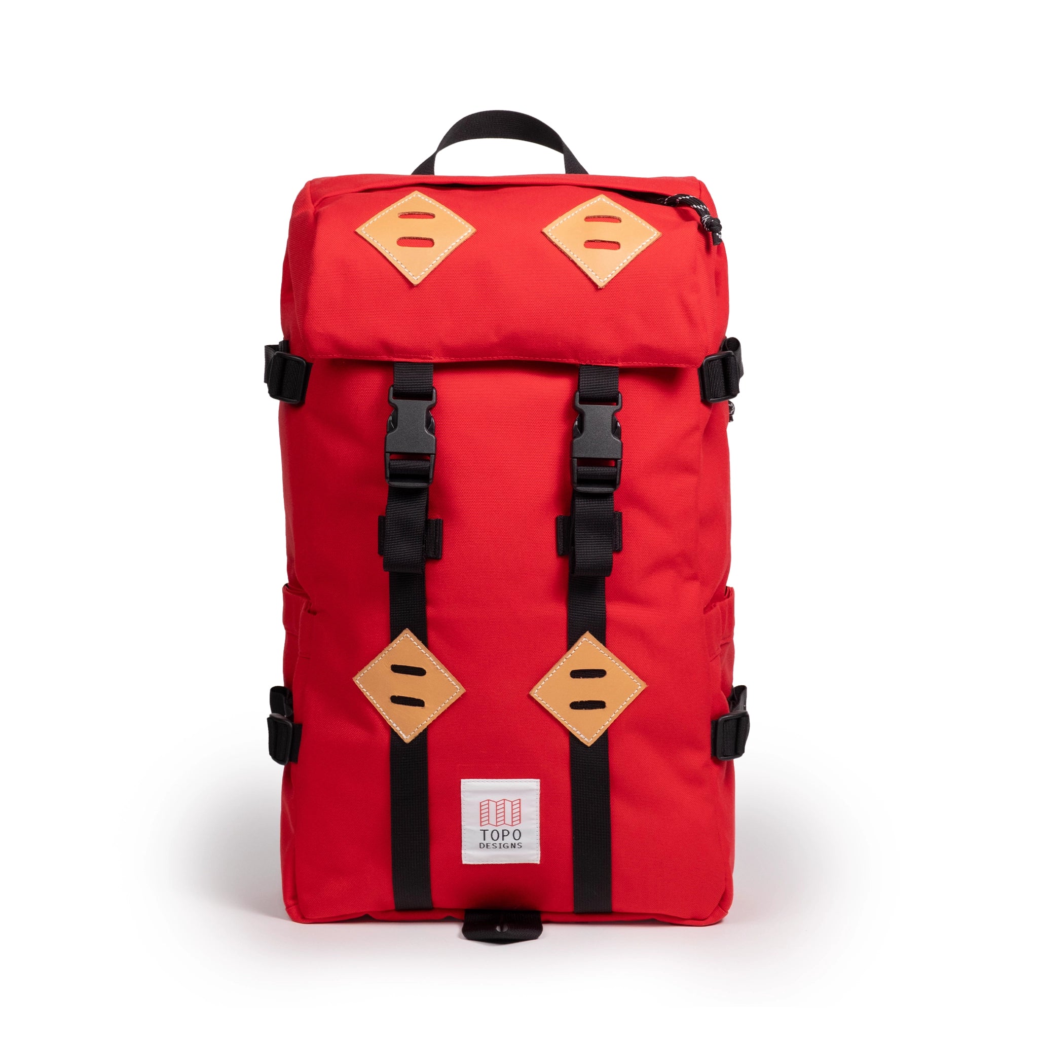 Front view of Topo Designs Klettersack Classic vintage-inspired rucksack backpack in "Salsa".