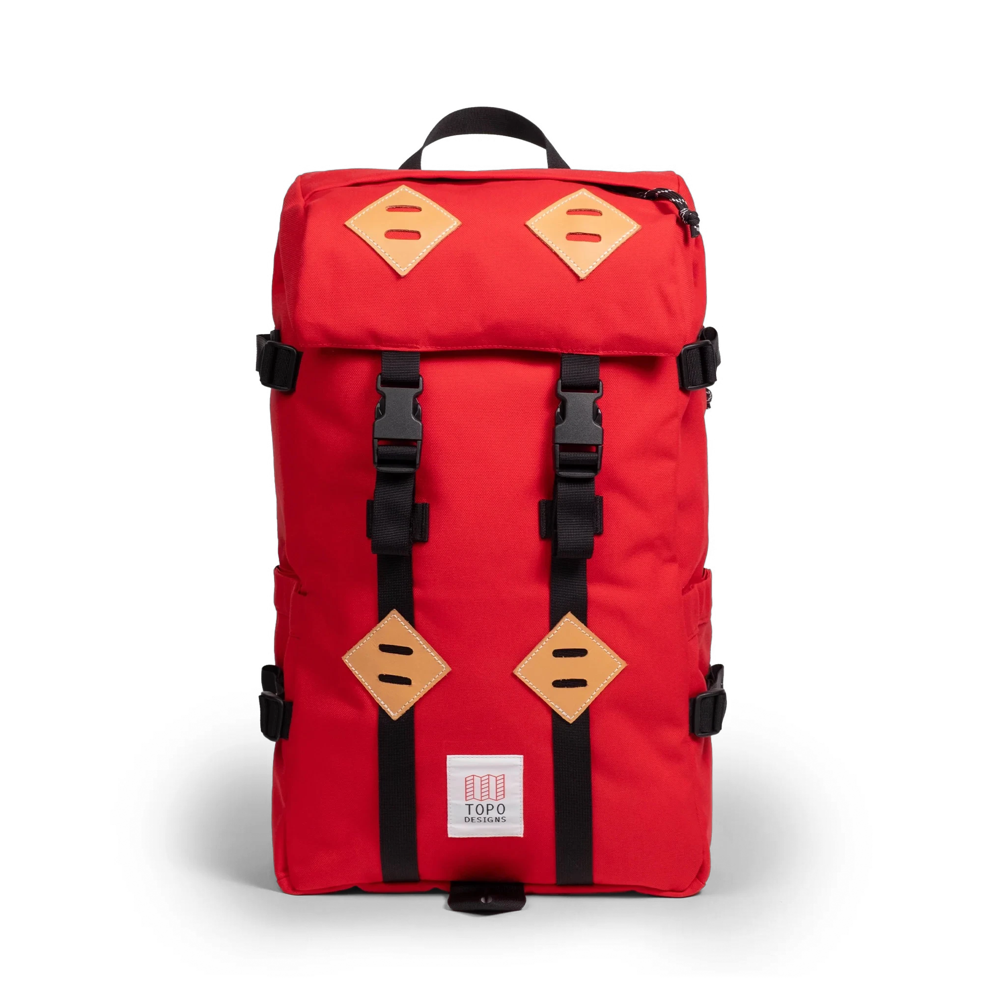 Front view of Topo Designs Klettersack Classic vintage-inspired rucksack backpack in "Salsa".