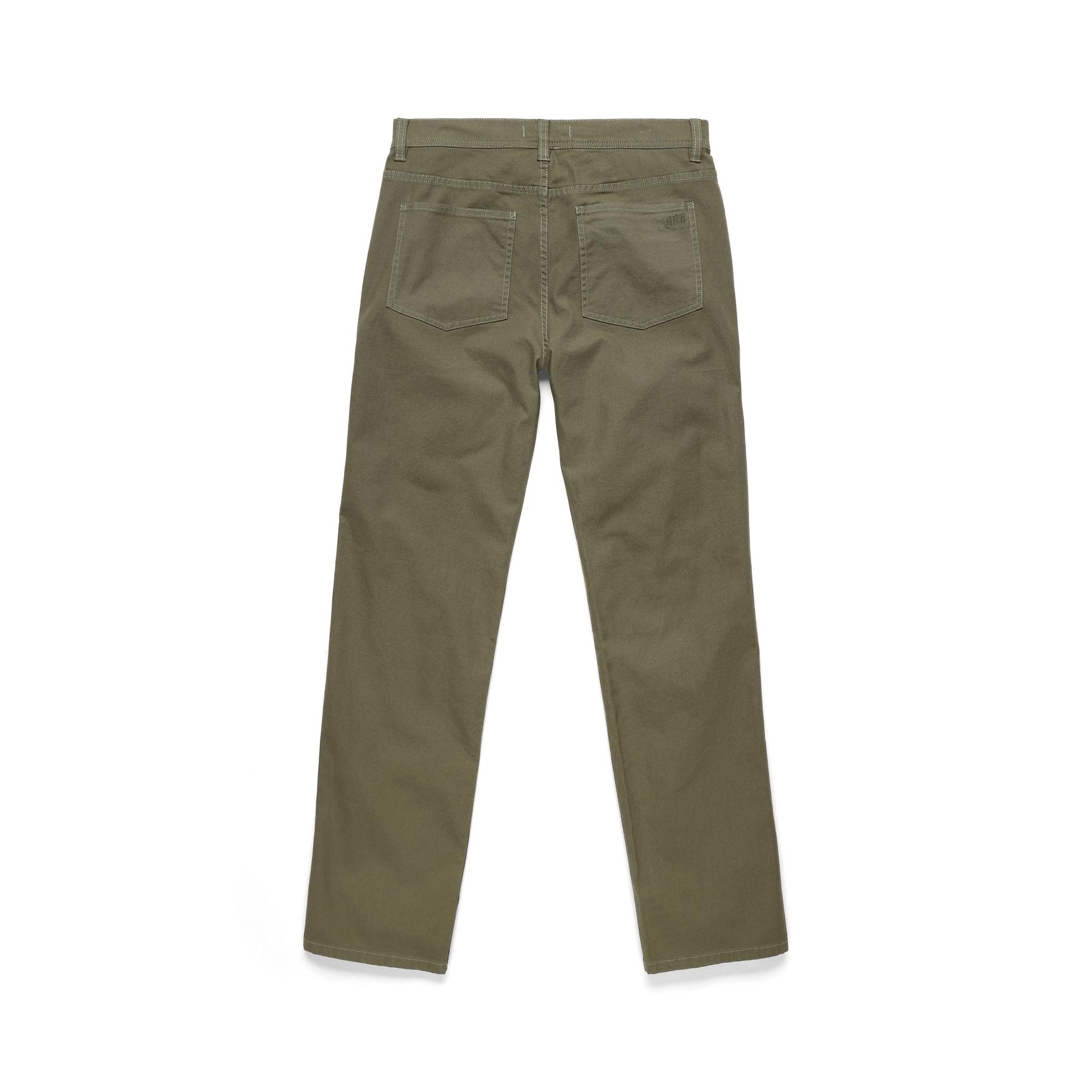 Back View of Topo Designs Dirt 5-Pocket Pants Classic - Men's in "Beetle"