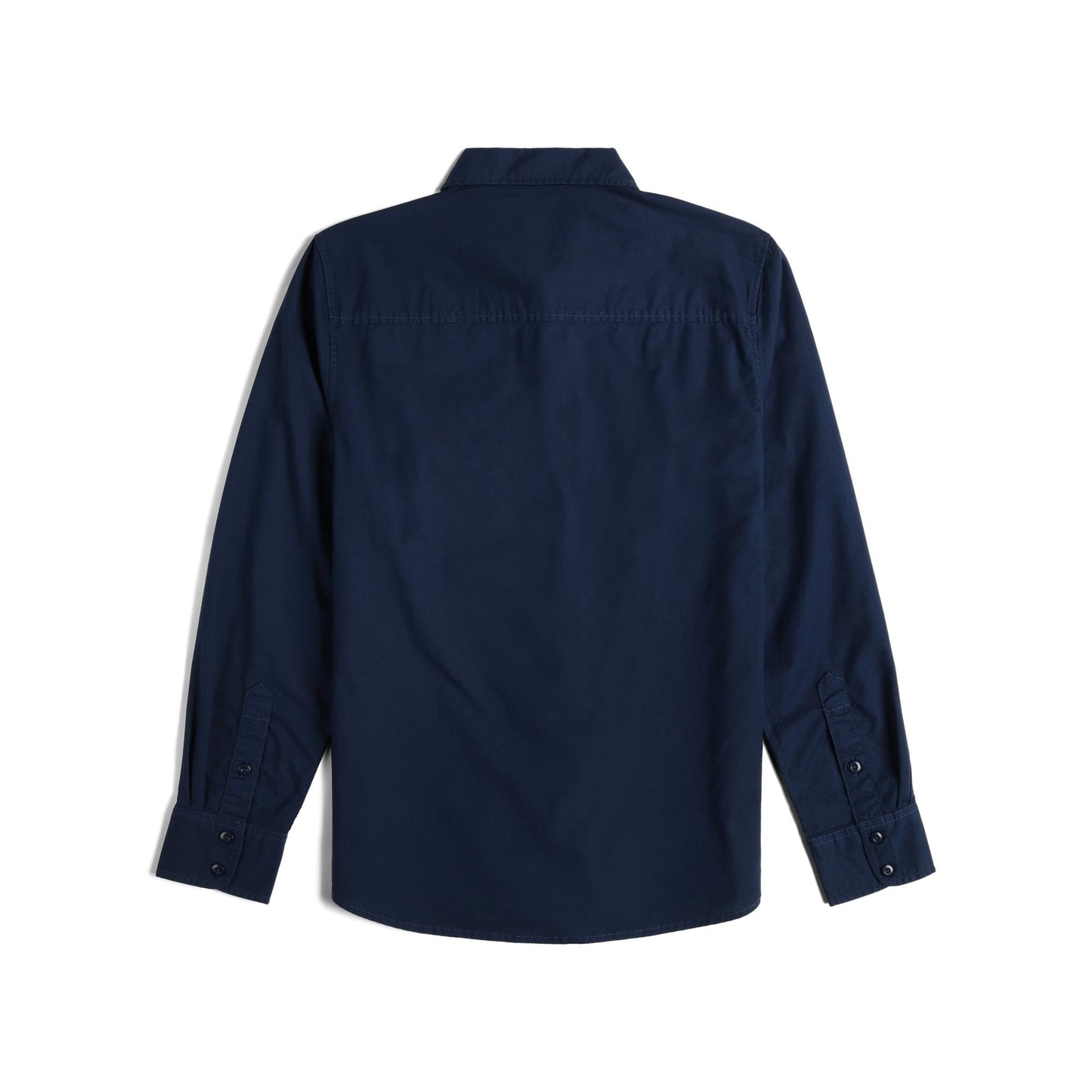 Back View of Topo Designs Desert Shirt M in "Midnight"