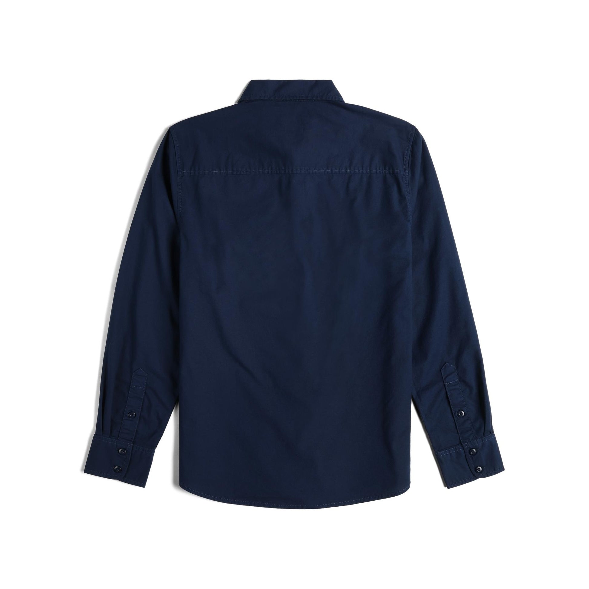 Back View of Topo Designs Desert Shirt M in "Midnight"