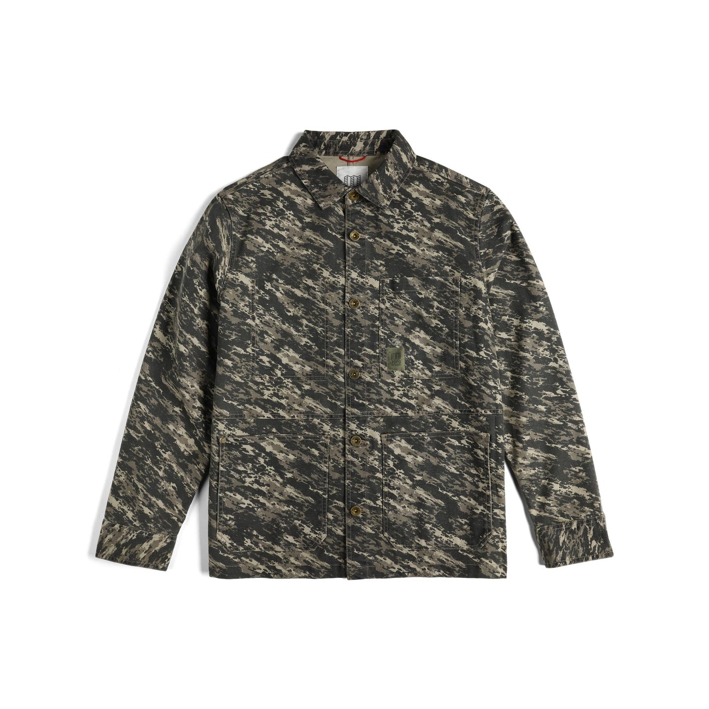 Front View of Topo Designs Utility Jacket - Men's in "Beetle Yukon"