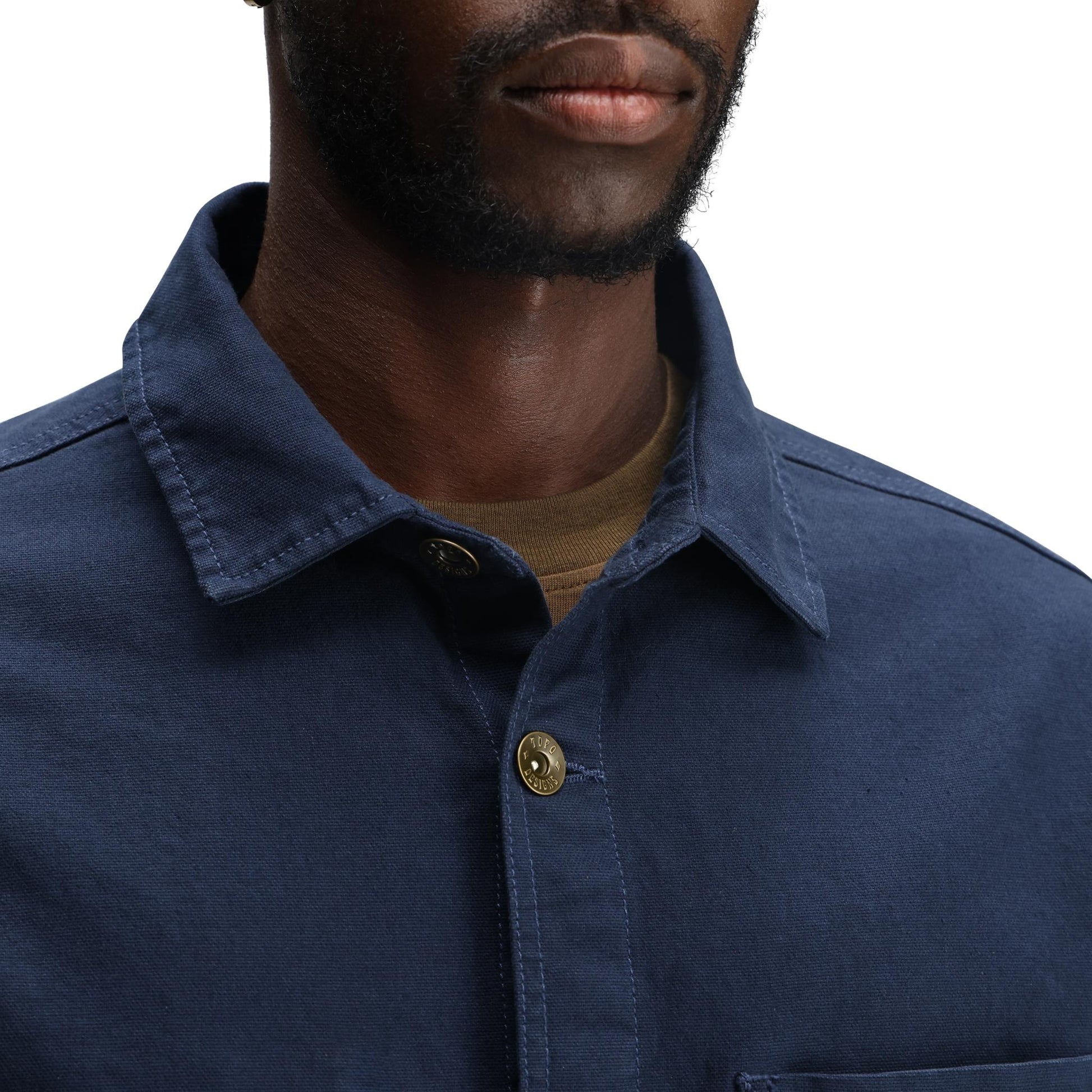 General Detail shot of Topo Designs Utility Jacket - Men's in "Midnight"