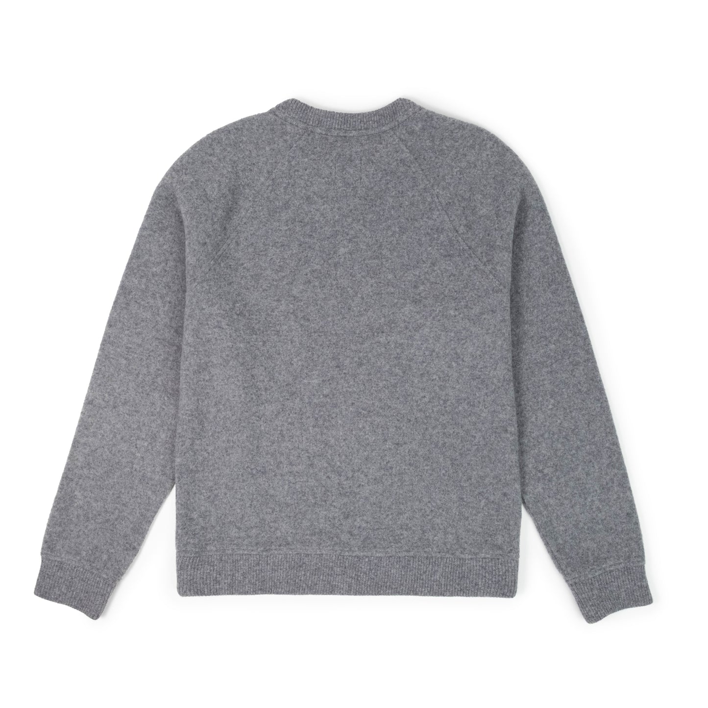 Back View of Topo Designs Global Wool Sweater - Men's in "Gray"