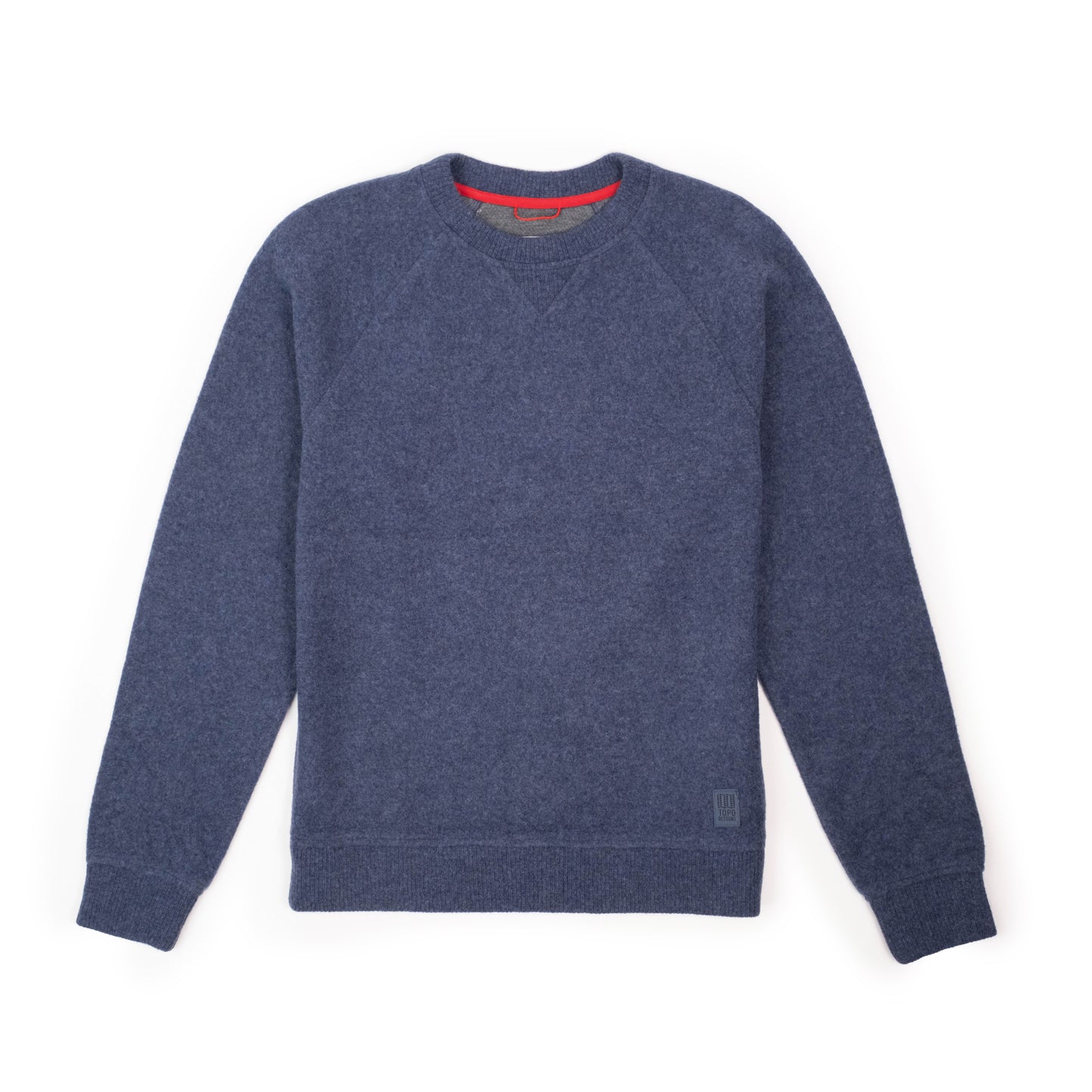 Front View of Topo Designs Global Wool Sweater - Men's in "Midnight"