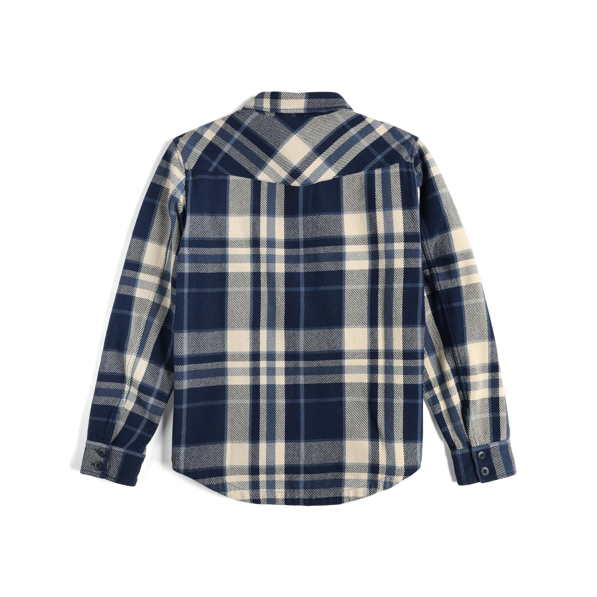 Back View of Topo Designs Onlooker Twill Shirt Jacket - Men's in "Midnight Multi"