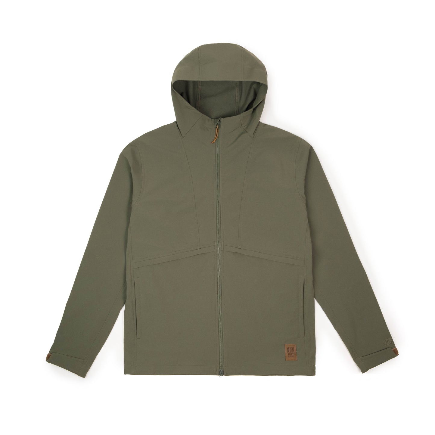Front View of Topo Designs HighPeak Jacket in "Beetle"