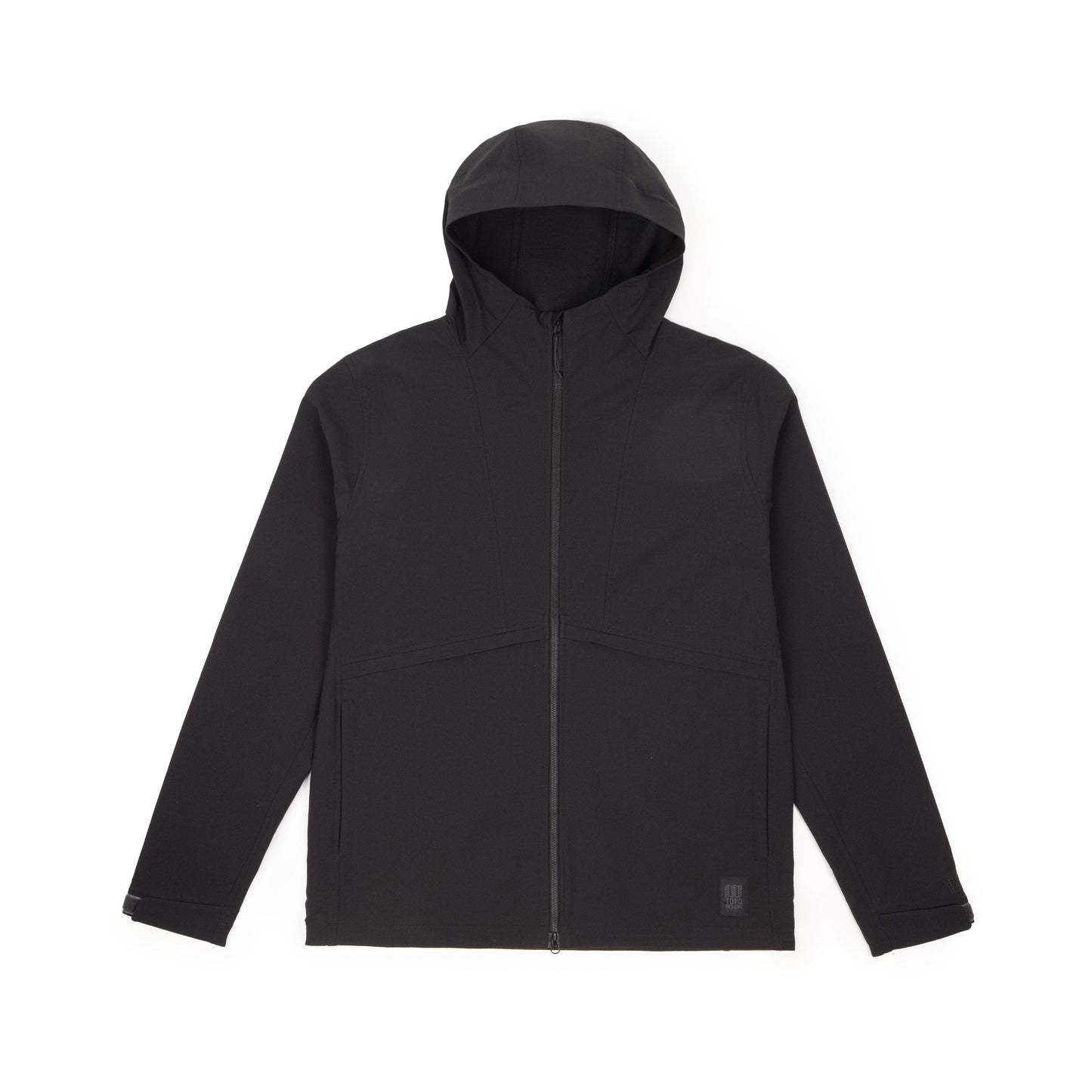 Front View of Topo Designs HighPeak Jacket in "Black"