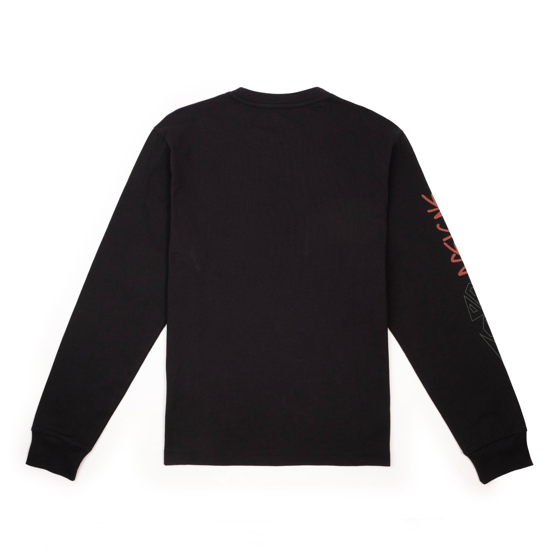 Back View of Topo Designs Outlook Tee Long Sleeve - Men's in "Black"