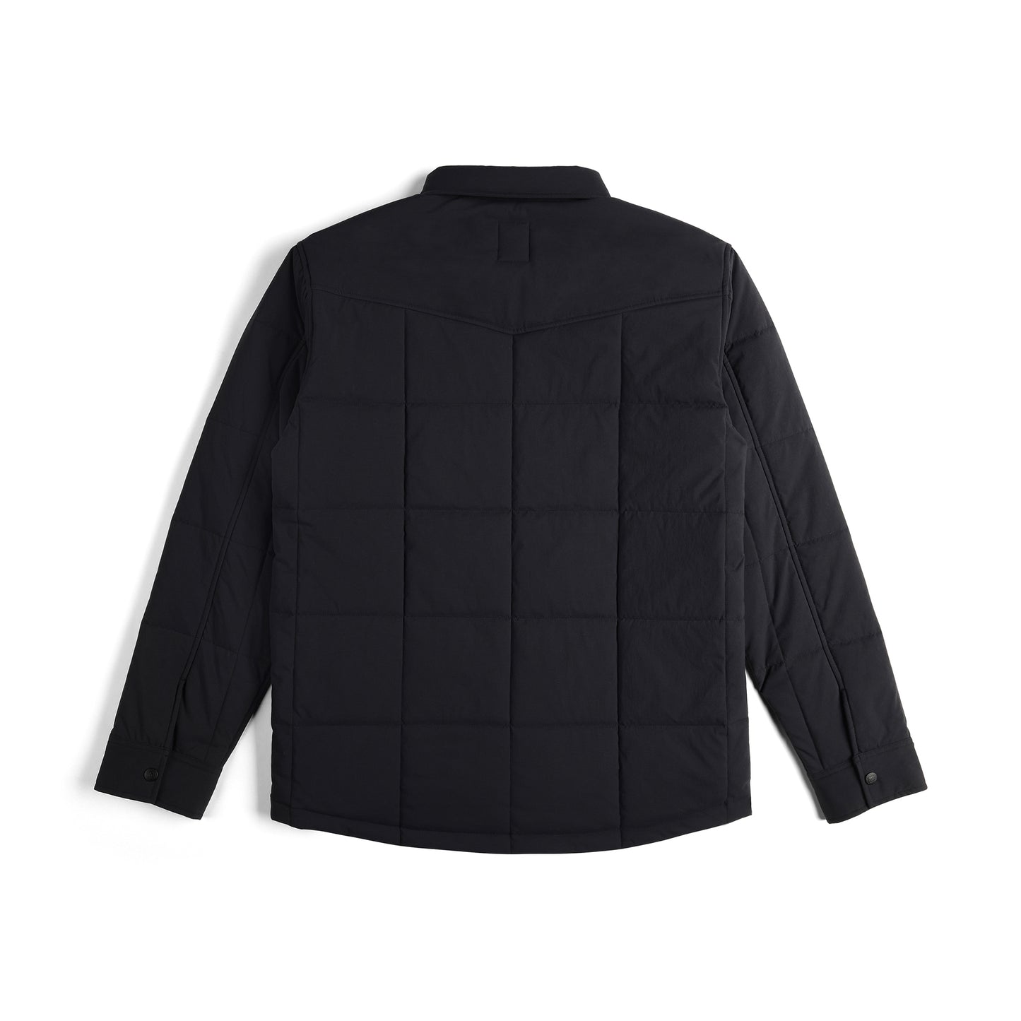 Back View of Topo Designs Puffer Shirt Jacket - Men's in "Black"