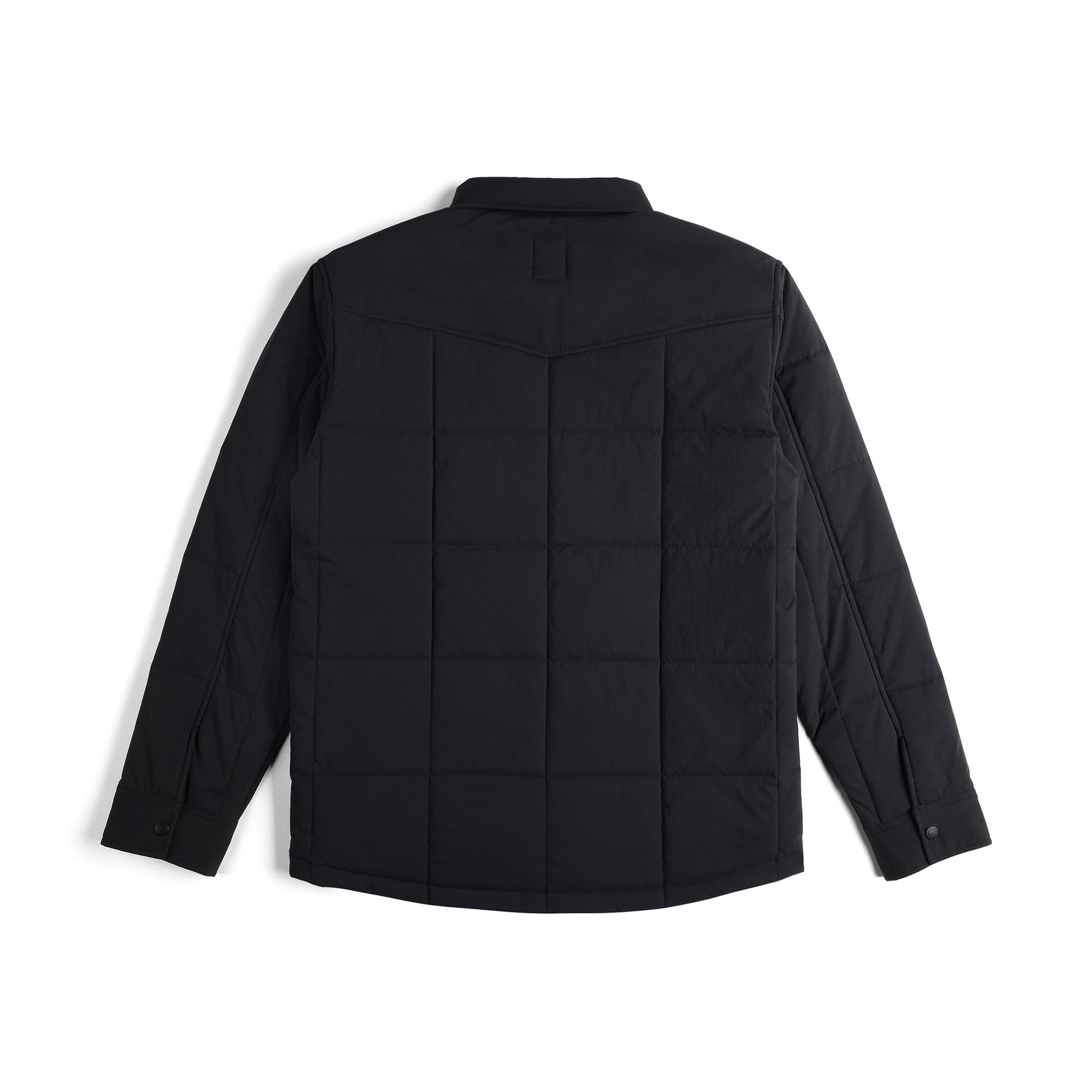 Back View of Topo Designs Puffer Shirt Jacket - Men's in "Black"
