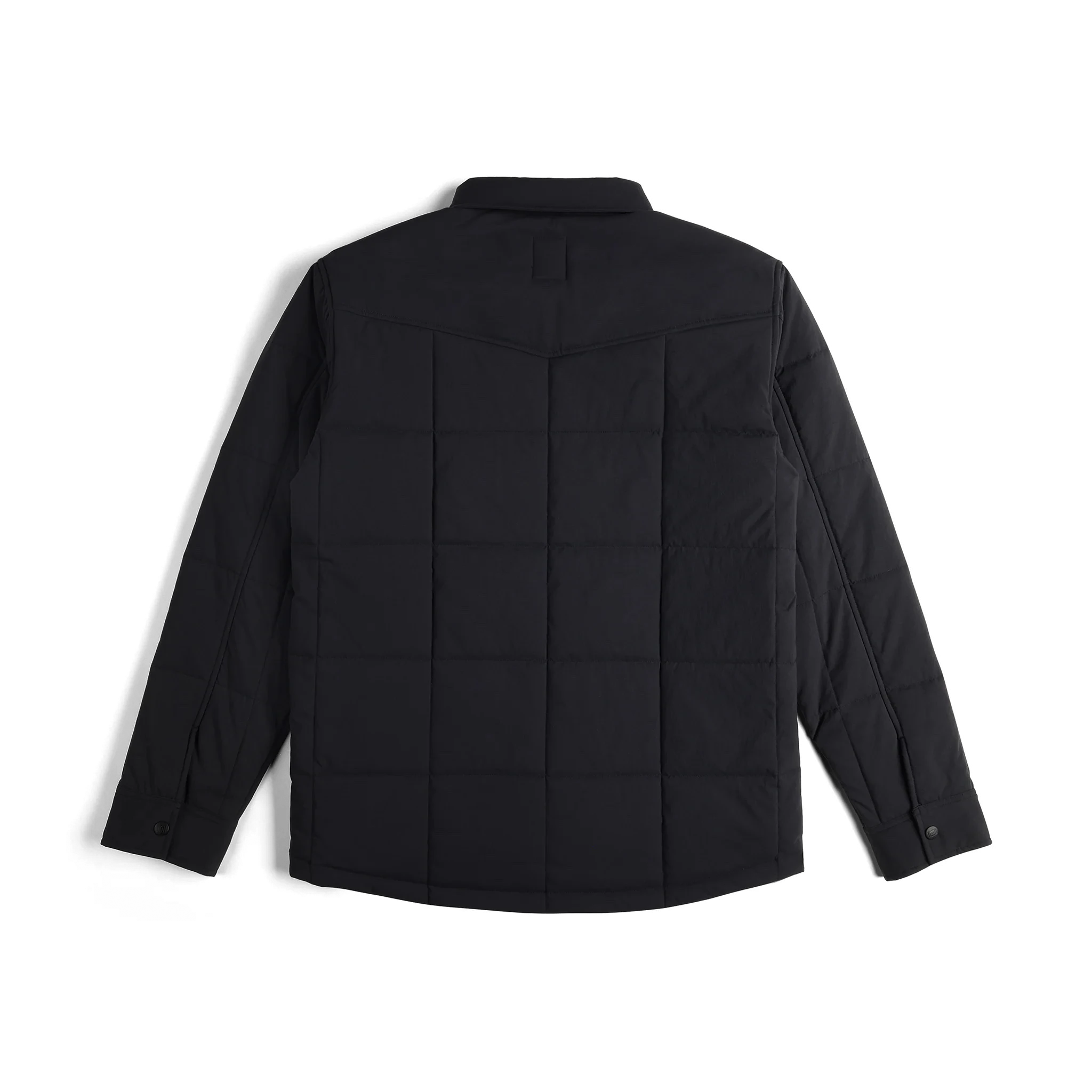 Back View of Topo Designs Puffer Shirt Jacket - Men's in "Black"