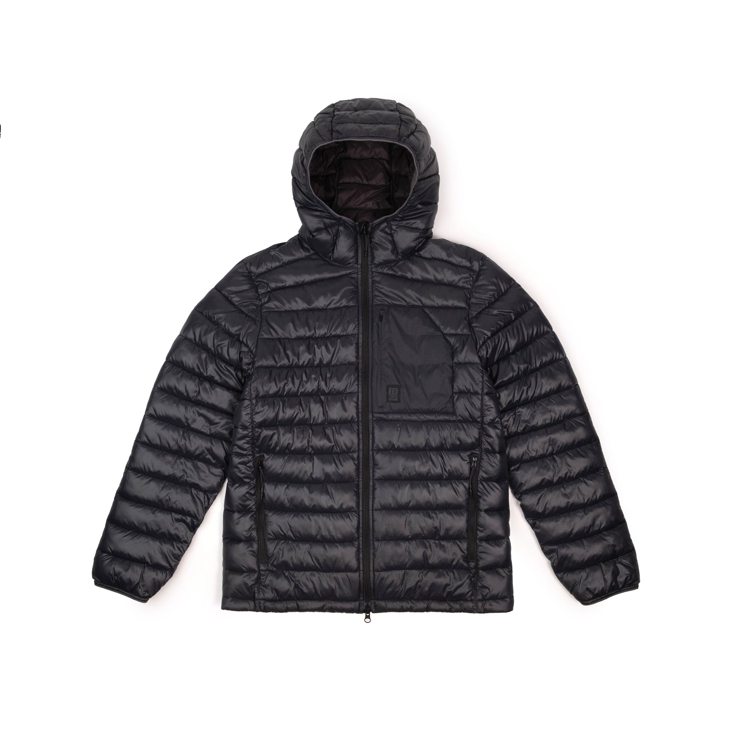 Front View of Topo Designs Townie Puffer Jacket - Men's in "Black"