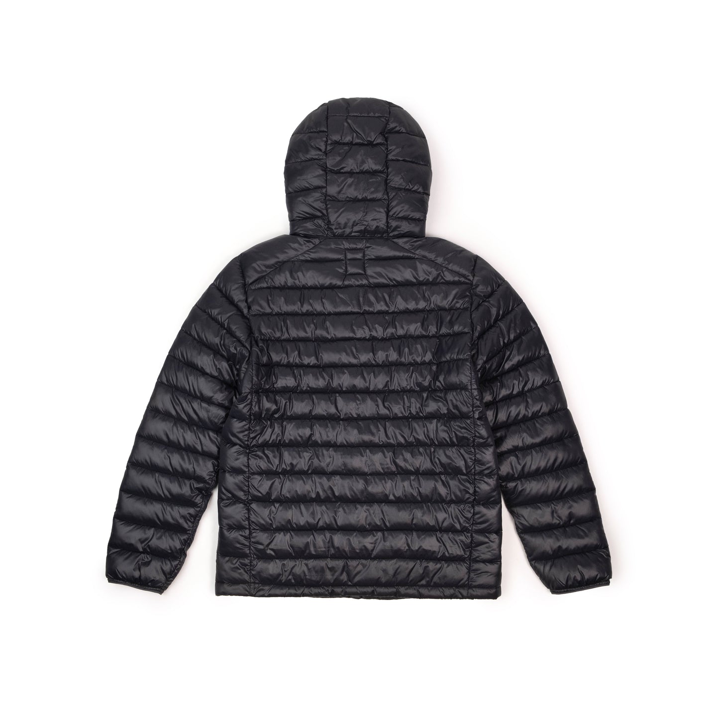 Back View of Topo Designs Townie Puffer Jacket - Men's in "Black"